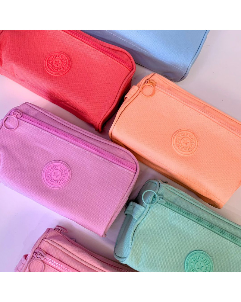 Cartuchera Pastel Doble Cierre