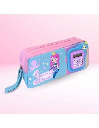 Cartuchera Sirena con Calculadora