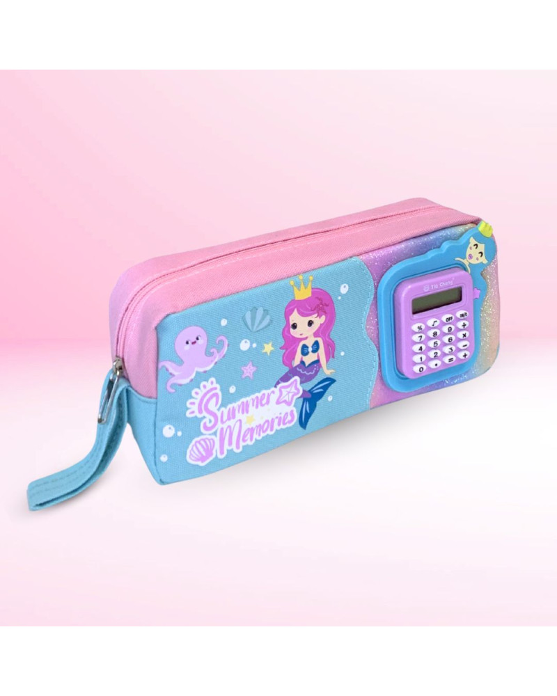 Cartuchera Sirena con Calculadora