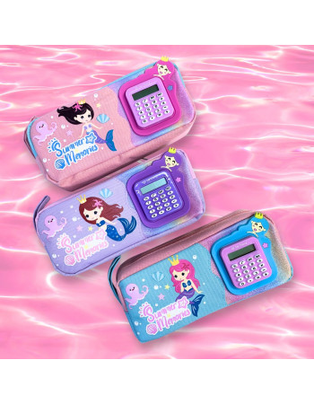 Cartuchera Sirena con Calculadora