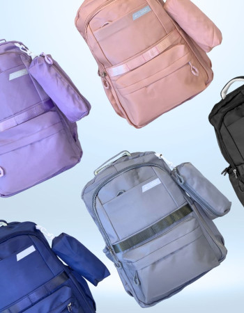 Mochila 26 lisa con cartuchera