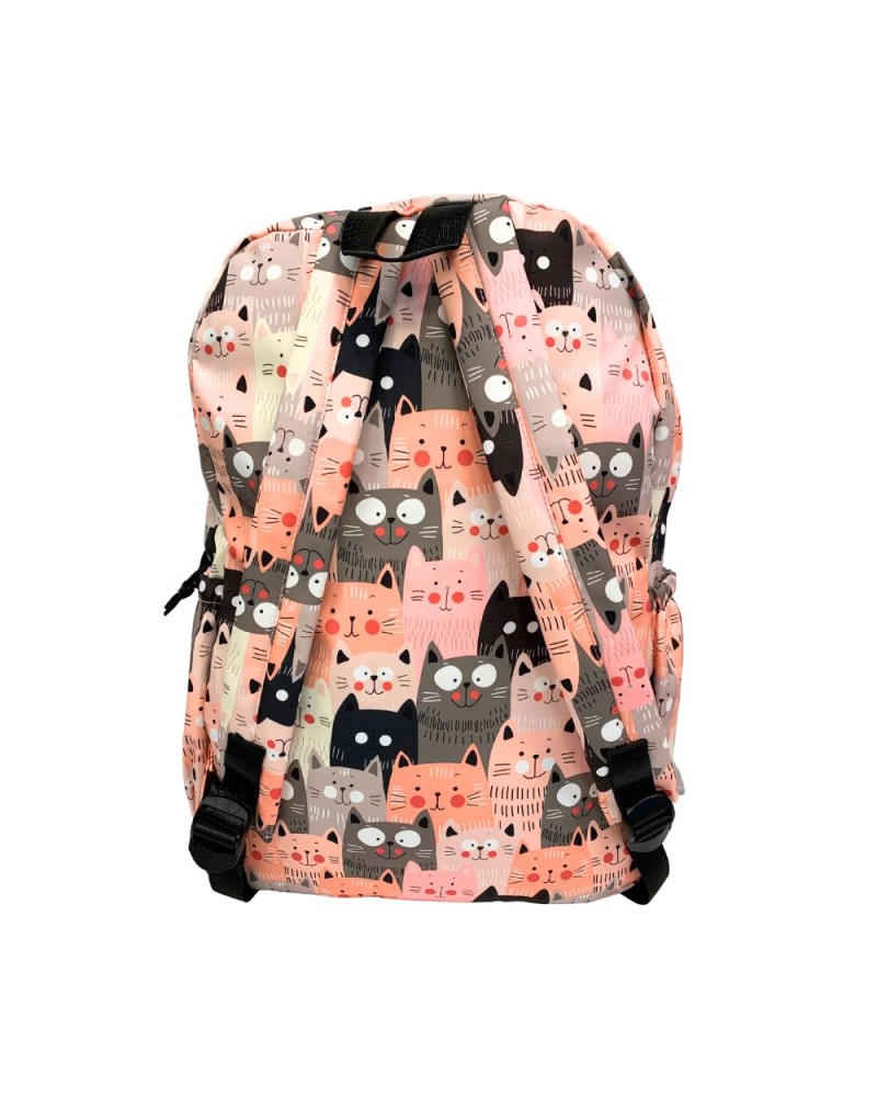 Mochila gatos rosas