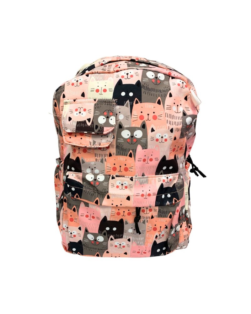 Mochila gatos rosas
