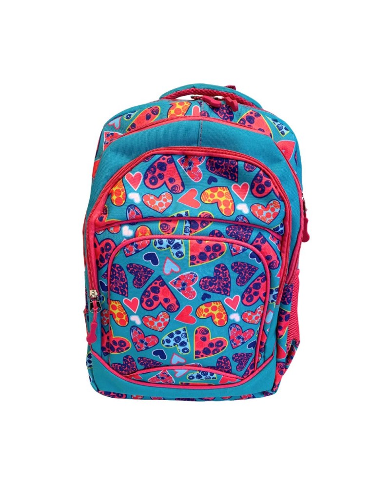 Mochila multibolsillos corazon