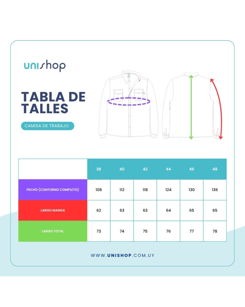 CAMISA DE TRABAJO  FORTE AZUL MARINO M/L