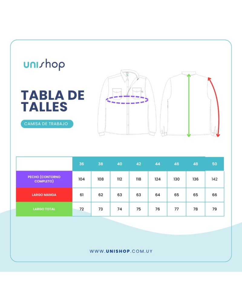 CAMISA DE TRABAJO  FORTE AZUL MARINO M/L