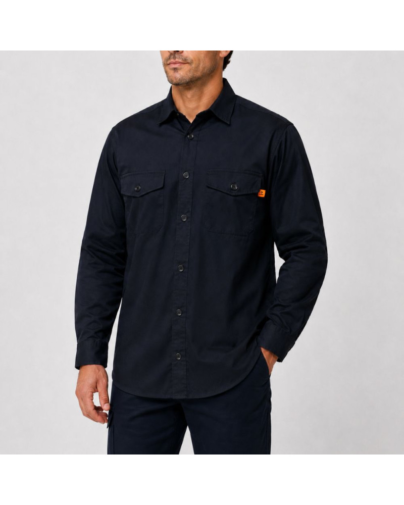 CAMISA DE TRABAJO  FORTE AZUL MARINO M/L